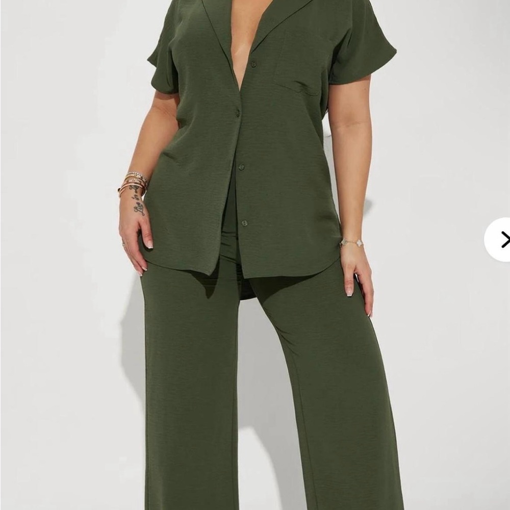 Fashion Nova Shirt and Pants Set